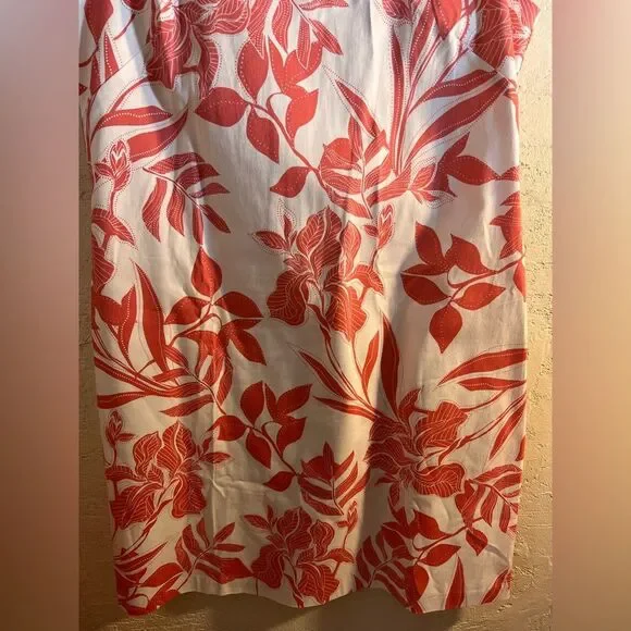 Floral Coral and White Dress Harper 241 tropical floral sheath classic summer - Picture 4 of 6